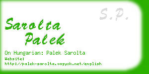 sarolta palek business card